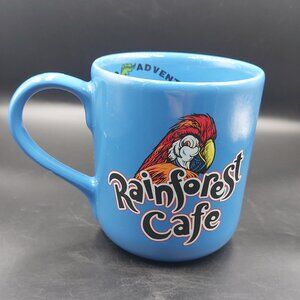 Vintage 1999 Rainforest Cafe Blue Rio Parrot Macaw Mug EUC